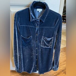 Umgee Long Sleeve Velvet Top